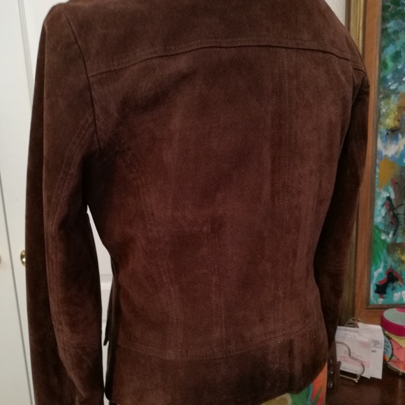 Brown Suede Jacket- Tailored - Picture 6 of 8